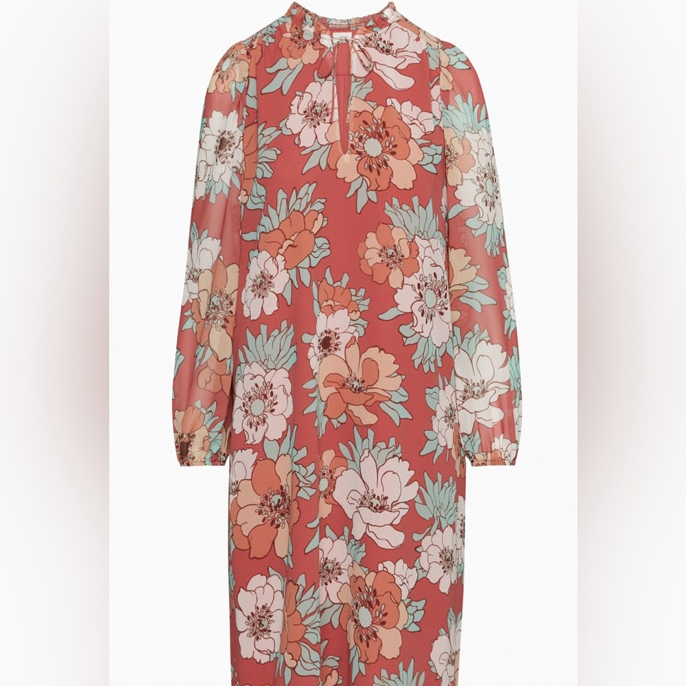 Aritzia Wilfred Molly Midi Dress (Floral Long Sleeve Dress)